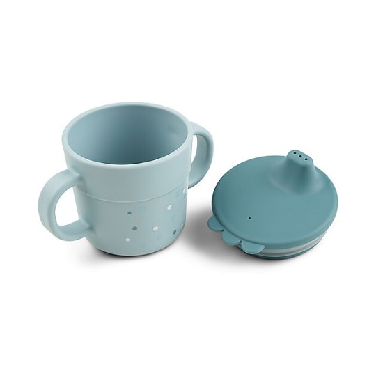 Done By Deer - Tazza con beccuccio - Happy Dots - 100% PP Alimentare - Colore: Blu