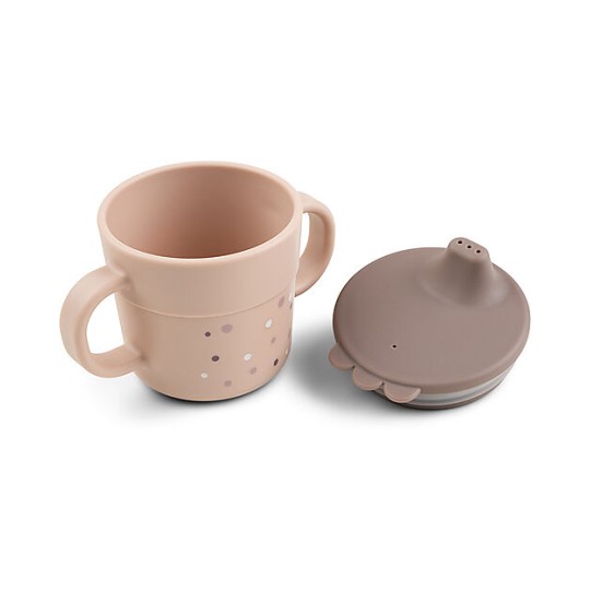 Done By Deer - Tazza con beccuccio - Happy Dots - 100% PP Alimentare - Colore: Cipria
