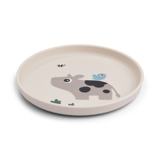 Done By Deer - Piatto piano Tiny Farm - Base antiscivolo - Colore: Sabbia