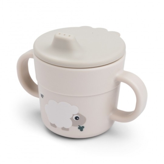 Done By Deer - Tazza con beccuccio e manici - Tiny Farm - 100% Silicone alimentare