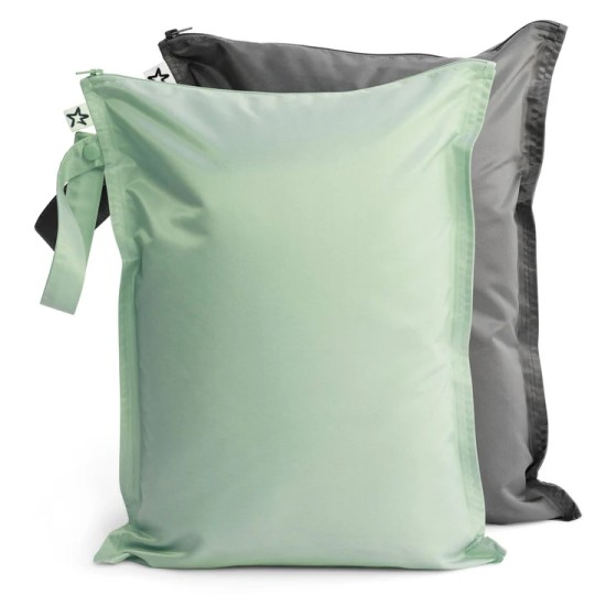 Tiny Twinkle - Set da 2 Wet BagS - Materiale riciclato - Impermeabili, Ecologiche e Multiuso - Colore: Slate
