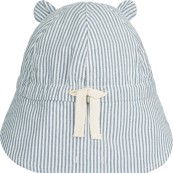 Liewood - Cappello da sole reversibile Gorm - 100% Cotone Bio - Taglia: 3-4 Anni, Colore Liewood: Stripe Blu Wave/Creme de la Creme