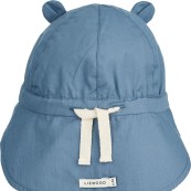 Liewood - Cappello da sole reversibile Gorm - 100% Cotone Bio - Taglia: 3-4 Anni, Colore Liewood: Stripe Blu Wave/Creme de la Creme
