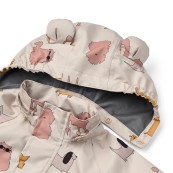 Liewood - Set antipioggia Manu - Completo giacca e pantaloni Wateroproof - Taglia: 80, Colore Liewood: Cats and Dogs / Sandy