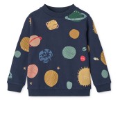 Liewood - Felpa stampata Thora - 100% Cotone organico - Taglia: 98/104, Colore Liewood: Universe Classic Navy