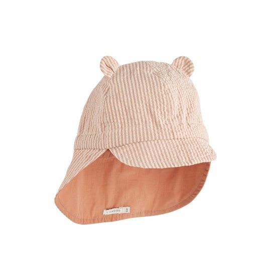 Liewood - Cappello da sole reversibile Gorm - 100% Cotone Bio - Taglia: 3-4 Anni, Colore Liewood: Stripe Tuscany Rose/Sandy