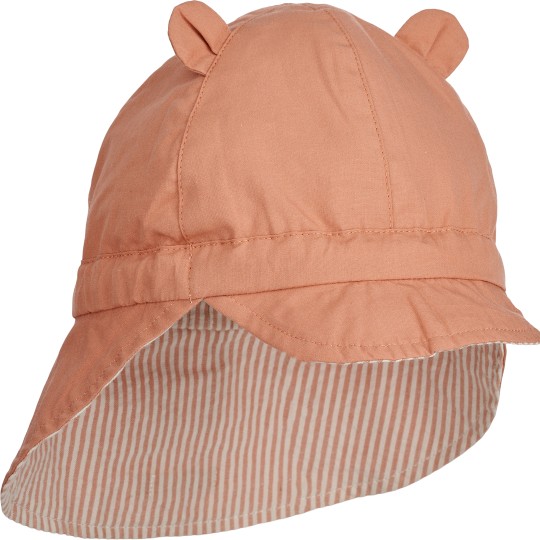 Liewood - Cappello da sole reversibile Gorm - 100% Cotone Bio - Taglia: 3-4 Anni, Colore Liewood: Stripe Tuscany Rose/Sandy