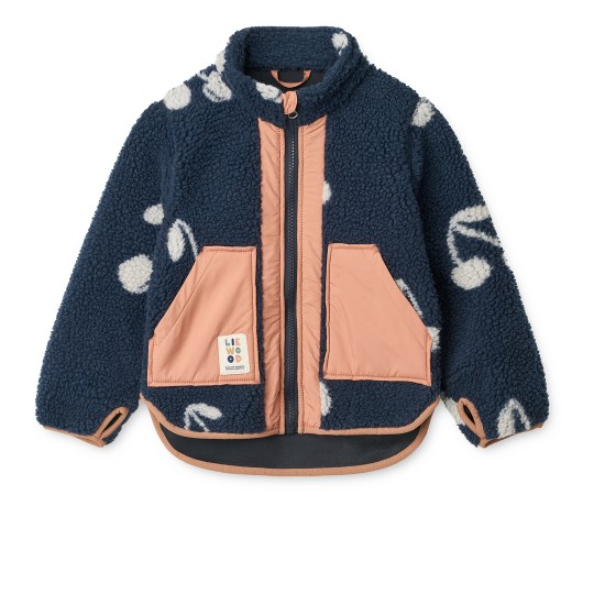 Liewood - Giacca in pile Noam - 100% Poliestere riciclato - Taglia: 140CM, Colore Liewood: Cherry Blossom/Classic Navy