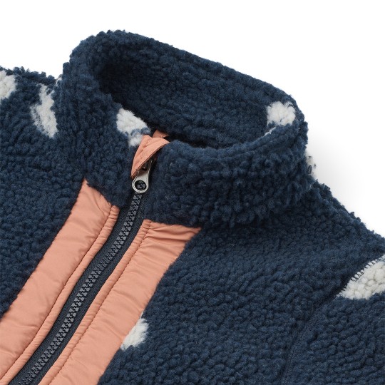 Liewood - Giacca in pile Noam - 100% Poliestere riciclato - Taglia: 140CM, Colore Liewood: Cherry Blossom/Classic Navy