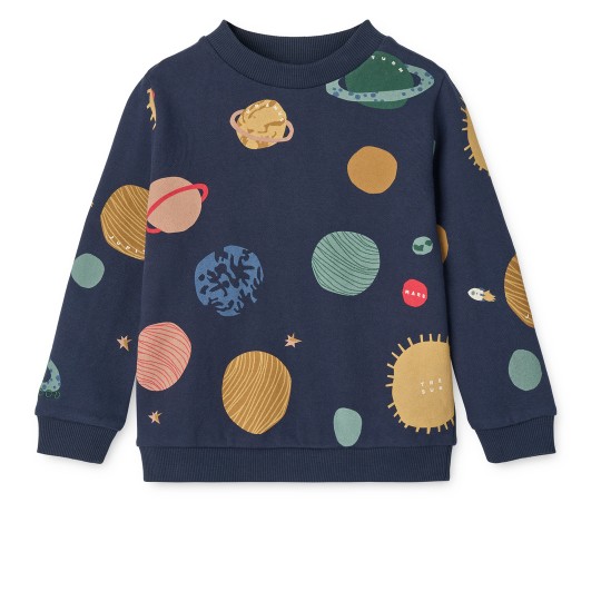 Liewood - Felpa stampata Thora - 100% Cotone organico - Taglia: 98/104, Colore Liewood: Universe Classic Navy