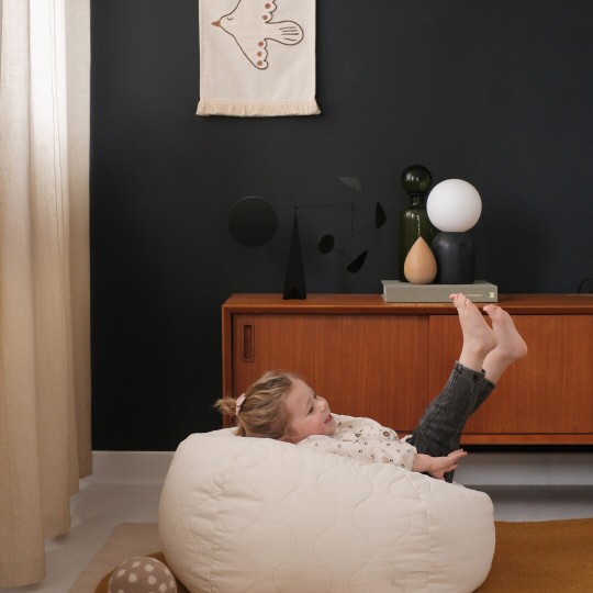 Nobodinoz - Pouf per bambini Landscape BeanBag - 65x65x32cm - Colori Nobodinoz: Natural