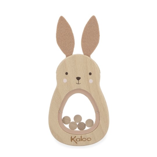 Kaloo - Sonaglio in legno multisonoro - Colore: Tortora