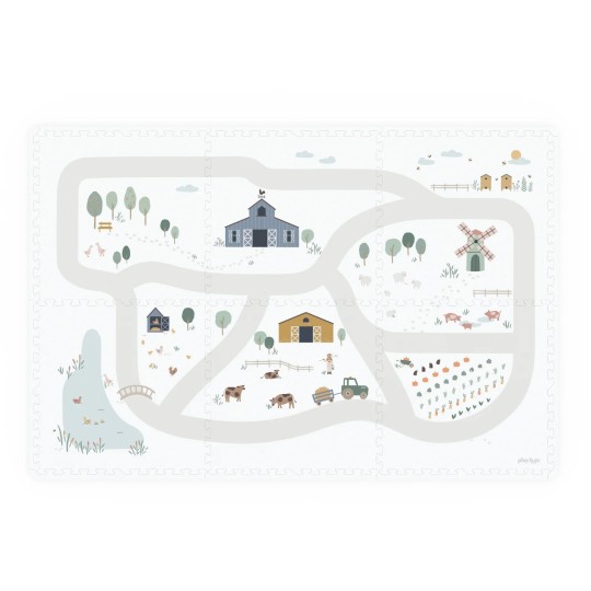 Play&Go - Tappetino 2 in 1 EEVAA road - 120x180 cm - Play&Go: Farm