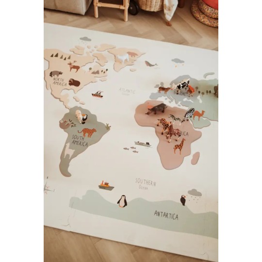 Play&Go - Tappetino 2 in 1 EEVAA road - 120x180 cm - Play&Go: Worldmap