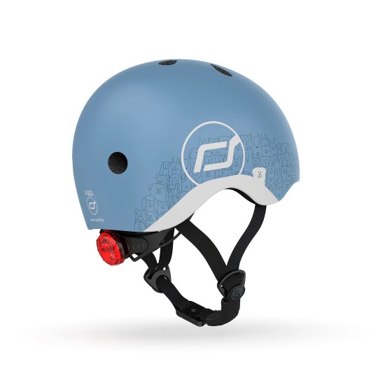 Scoot&Ride - Casco per bambini XXS-S - Riflettente - 45 -51cm - Colori Scoot&Ride: Steel