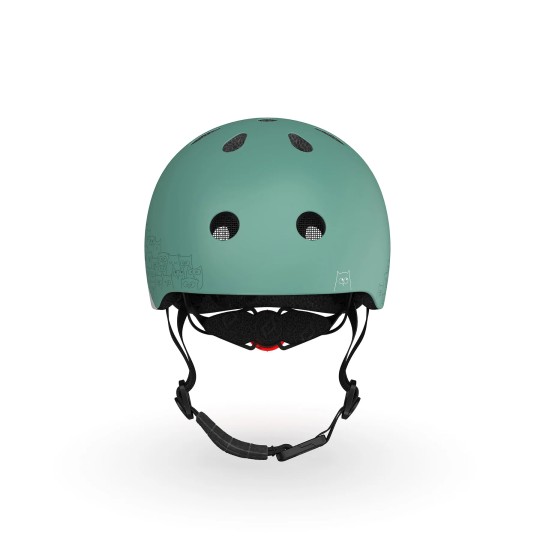 Scoot&Ride - Casco per bambini XXS-S - Riflettente - 45 -51cm - Colori Scoot&Ride: Verde-Foresta