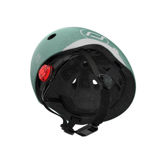 Scoot&Ride - Casco per bambini XXS-S - Riflettente - 45 -51cm - Colori Scoot&Ride: Verde-Foresta