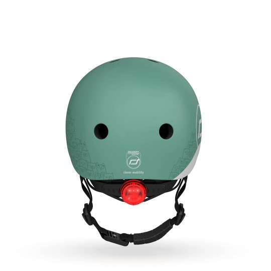 Scoot&Ride - Casco per bambini XXS-S - Riflettente - 45 -51cm - Colori Scoot&Ride: Verde-Foresta