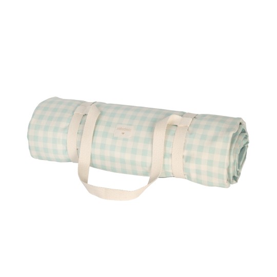 Nobodinoz - Tappetino da picnic impermeabile Sunshine - 58x140x2cm - Colori Nobodinoz: Opaline Vichy